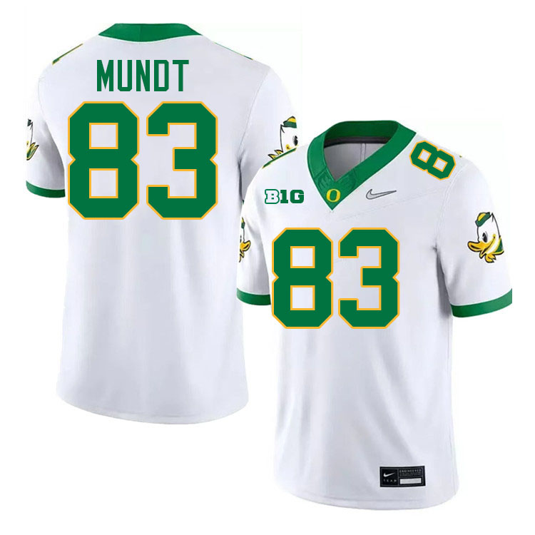 Johnny Mundt Oregon Jersey,Oregon Ducks Football Uniforms Youth-White 2024 Johnny Mundt Oregon Jersey,Oregon Ducks Football Uniforms Youth-White 2024